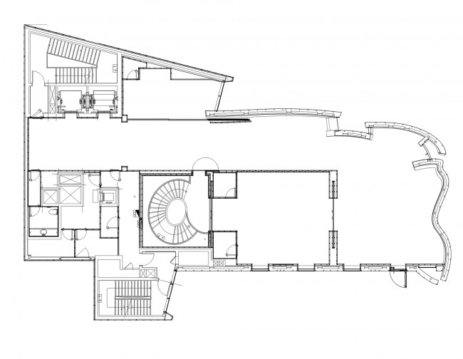 版权Christian de Portzamparc : 4th floor plan 4层平面图