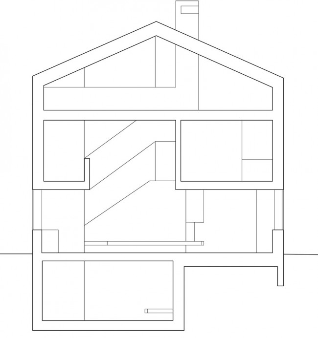 版权Savioz Fabrizzi Architectes : section 2 剖面图2
