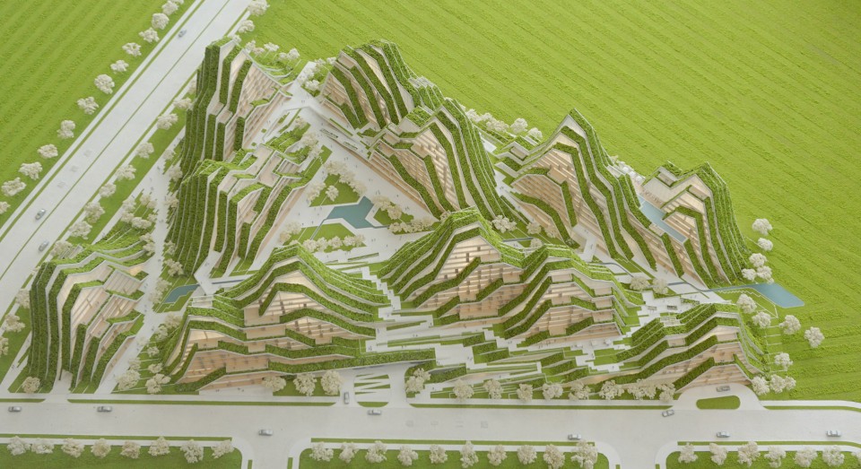 展厅里的整体建筑模型 model in the show room