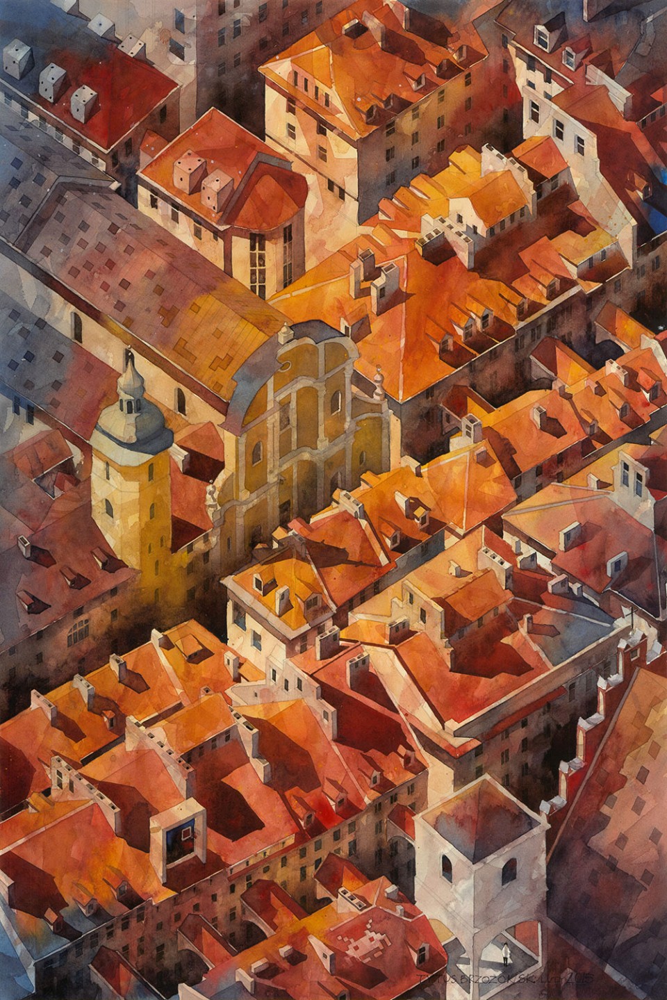 2. Old Town 02 Tytus Brzozowski's watercolor drawings