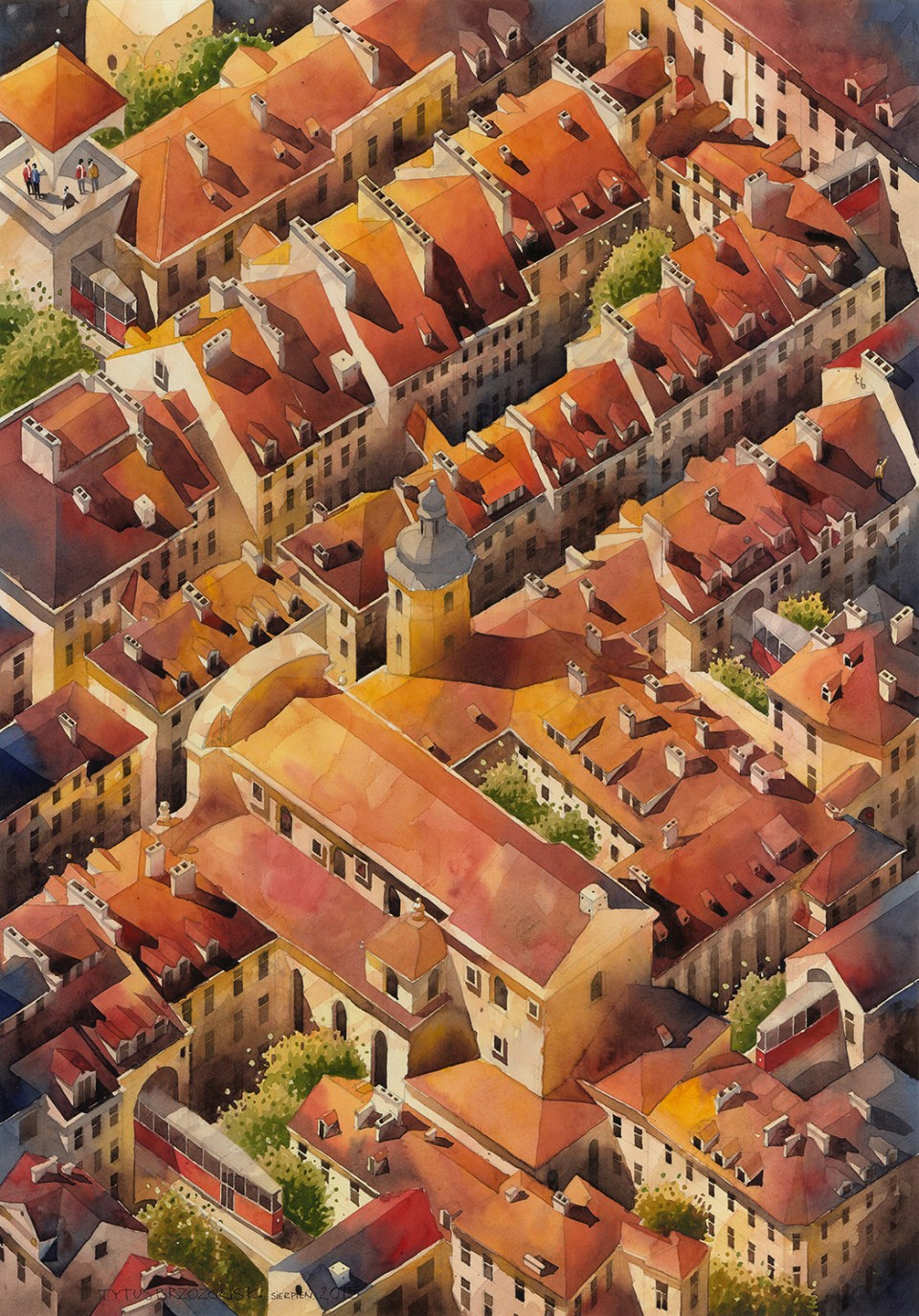 3. Old Town 05 Tytus Brzozowski's watercolor drawings