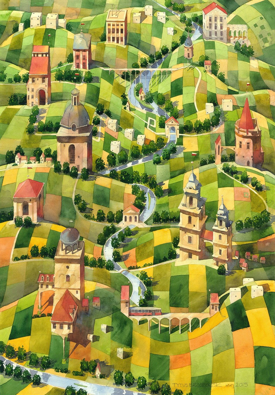 8. Hills Tytus Brzozowski's watercolor drawings
