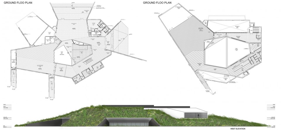 visitor centre(plan and section)