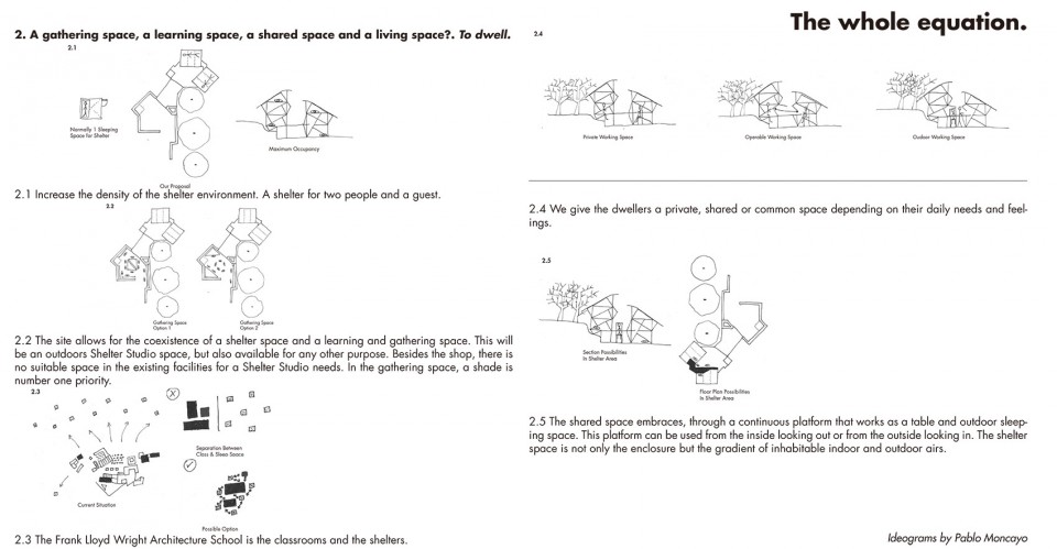 022-Little shelters by collaborative design and build studio, Frank Lloyd Wright School of Architecture