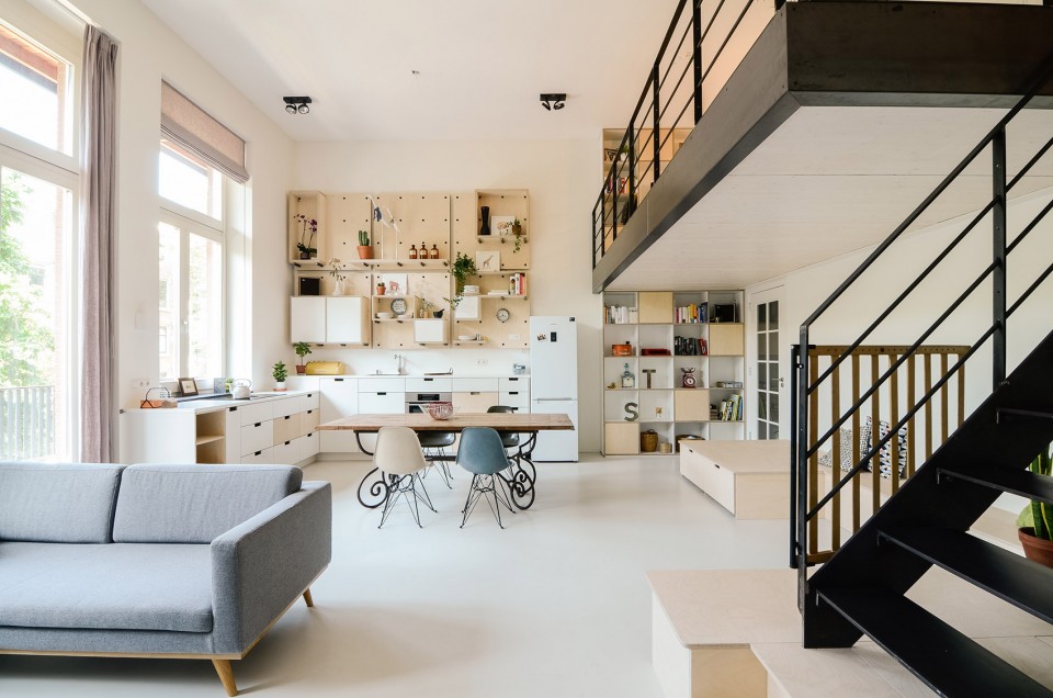 Interieur architectuur herbestemming oude school.
