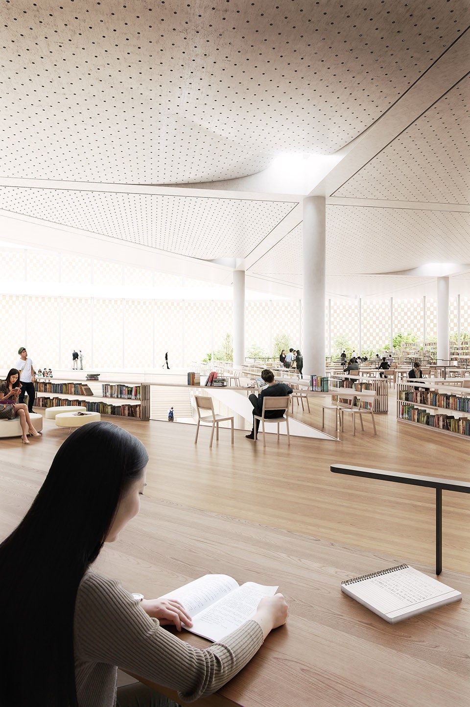 003-The Shanghai Library East Hall (Concept Design) by nARCHITECTS