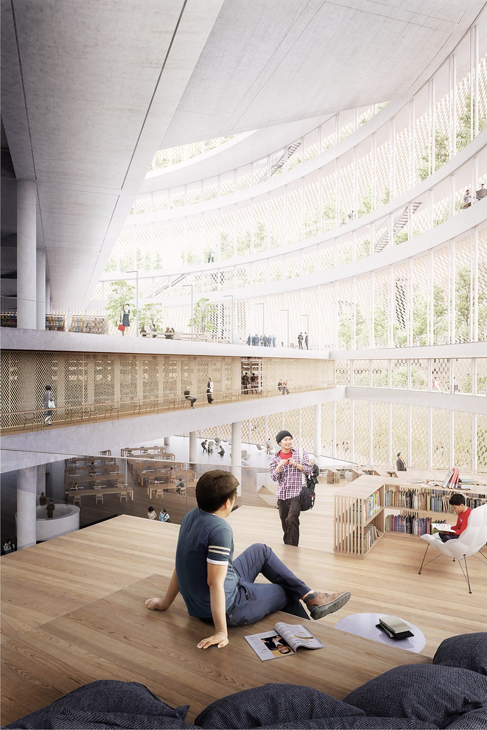 004-The Shanghai Library East Hall (Concept Design) by nARCHITECTS
