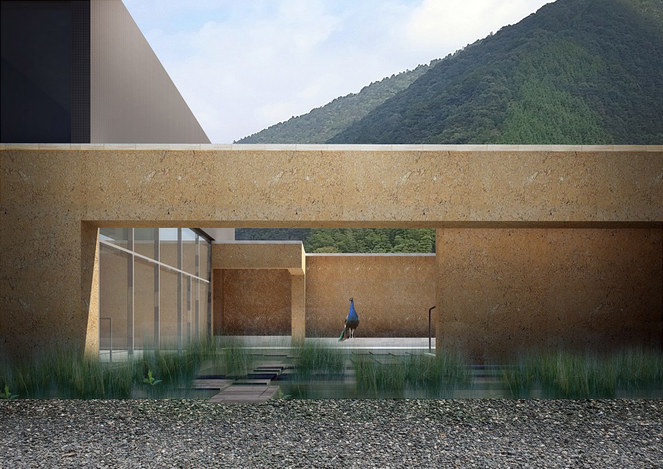 Sanbaopeng Art Museum by DL atelier11 进入水院的入口