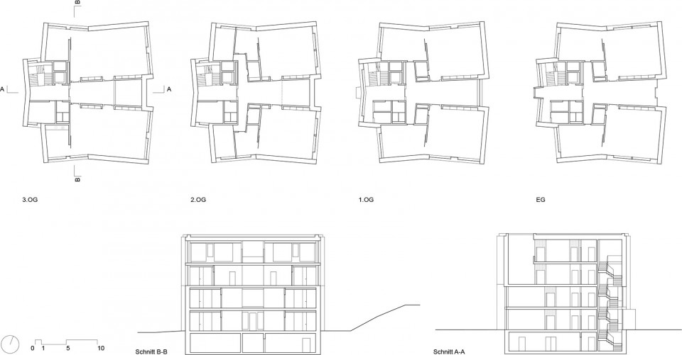 211 Grundriss Schnitt 500 mit Beschriftung 副本