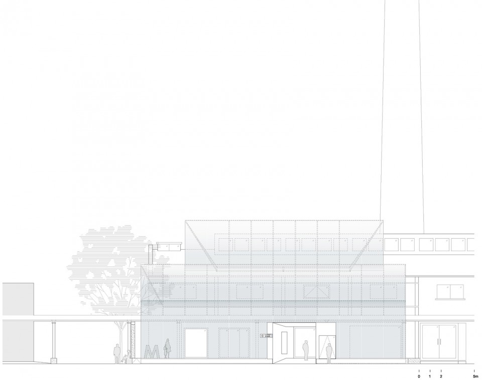 ELEVATION-NEWM Woods Entrance Revitalization by Vector Architect