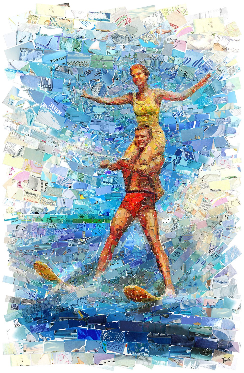 Topside Tandem Skiing At Colorful Cypress Gardens, Florida