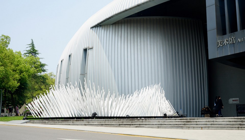1-Parametric space installation Rippling Wheat by School of Design Nanjing University of the Arts
