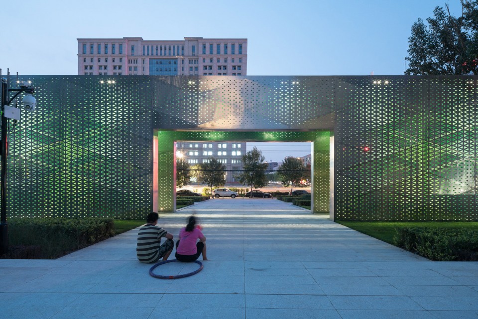 7. North Gateway at night Beiqijia Technology Business District by Martha Schwartz Partners