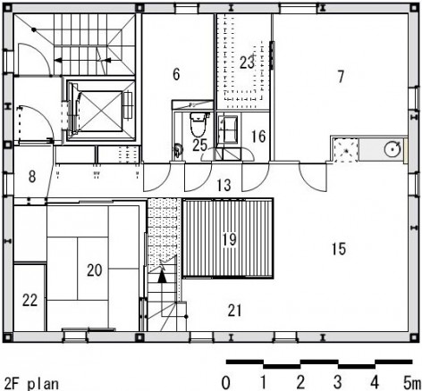 BUILDING M_2F plan- BUILDING M in Hiratsuka, Kanagawa by I.R.A.