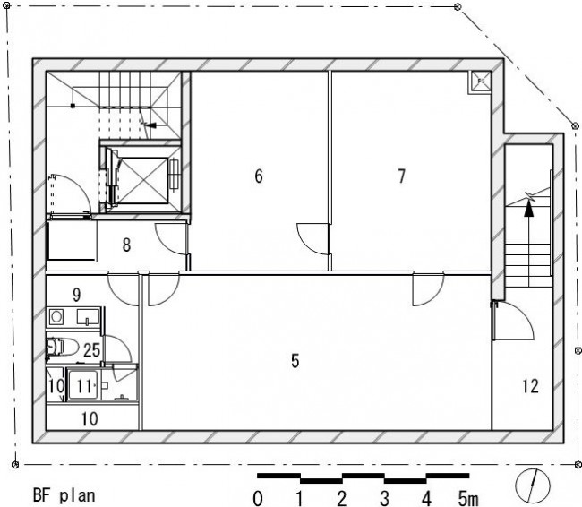 BUILDING M_BF plan- BUILDING M in Hiratsuka, Kanagawa by I.R.A.