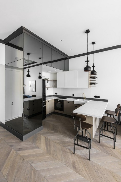 2-kitchen and dining2_apartment vilnius_inarch