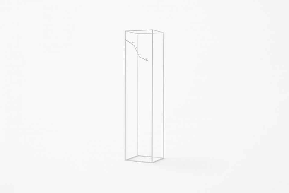 New side tables “tent” and a coat stand “koeda” for Capellini By nendo