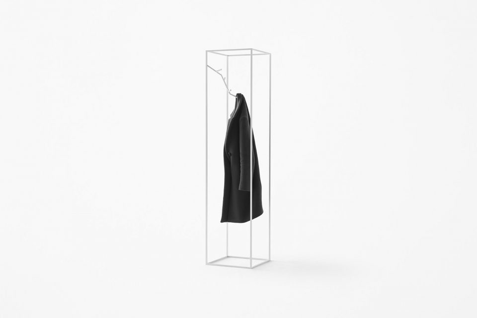 New side tables “tent” and a coat stand “koeda” for Capellini By nendo