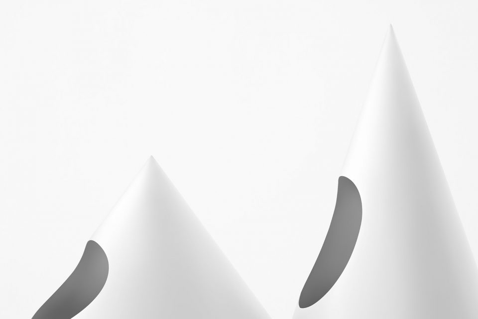 New side tables “tent” and a coat stand “koeda” for Capellini By nendo