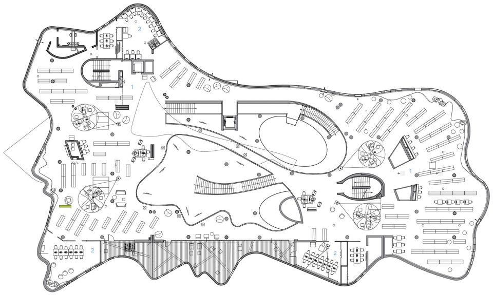 Media Library of Vitrolles 1F Plan