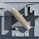 布拉格 DOX 艺术中心上空的飞艇 / Hut Architektury Martin Rajnis