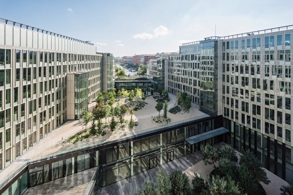 Headquarter Veolia View fron above onto garden levels