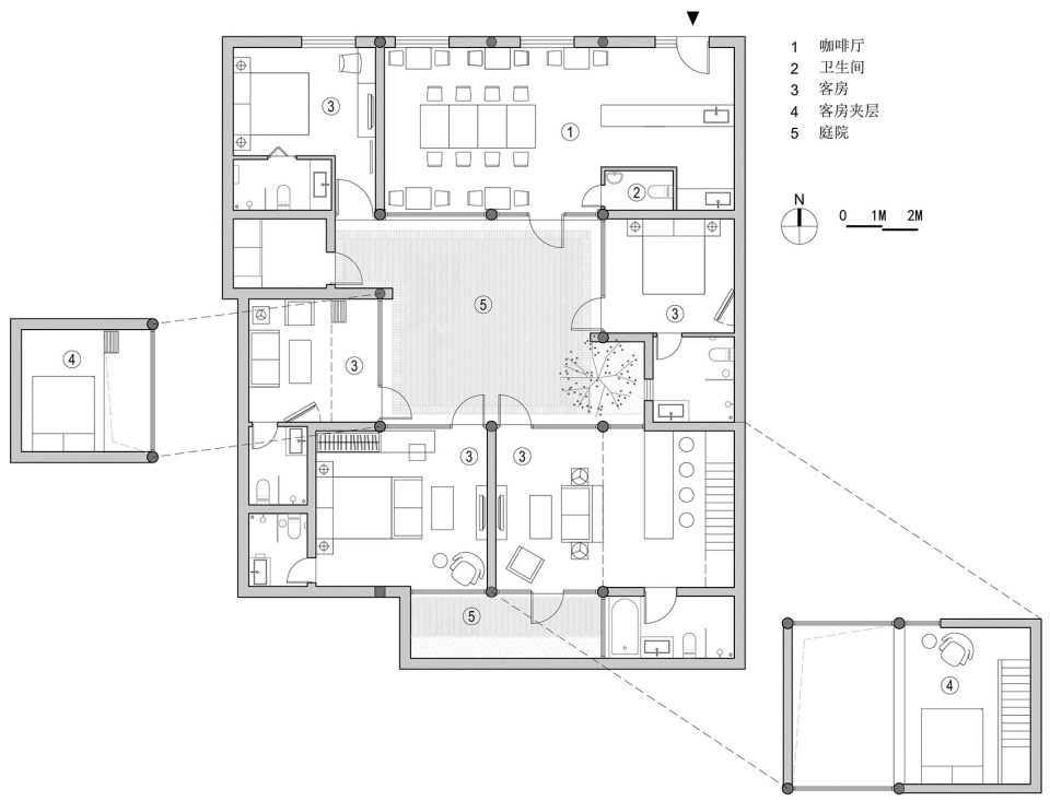 Yin Courtyard plan