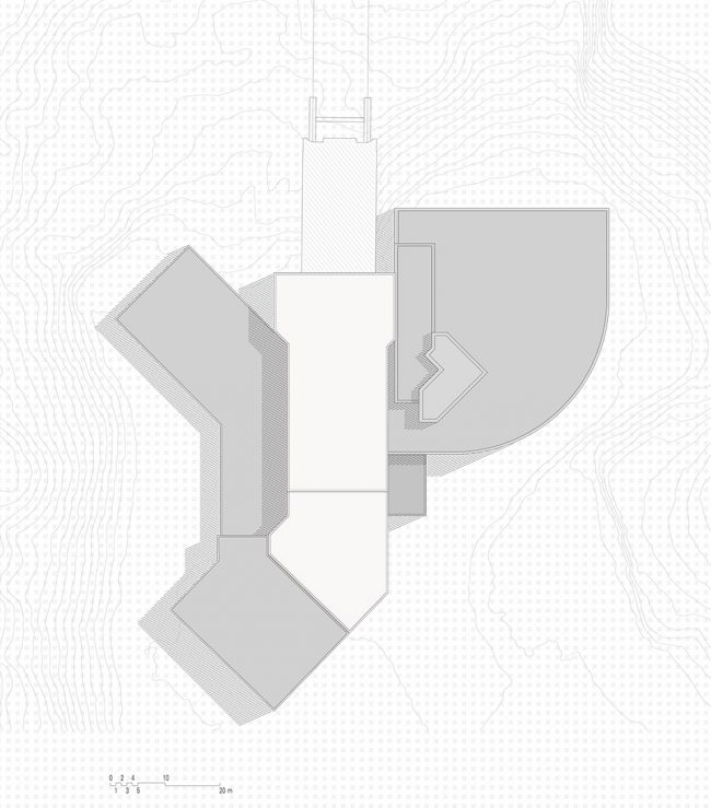 top station plan 3S Eisgratbahn Gondola Lift at Stubai Glacier ao architekten