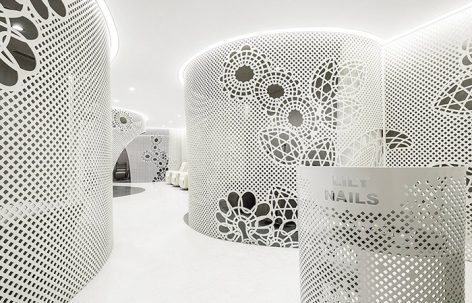 Space of Lace Pattern—Lily Nails Salon Blue Harbor Store By Arch Studio