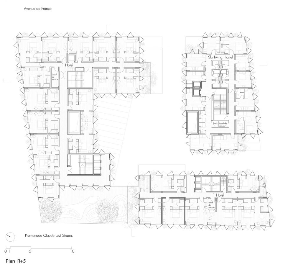 Aurore T5B Paris Hotel by Kengo Kuma Associates