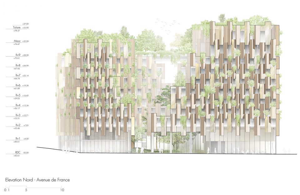 Aurore T5B Paris Hotel by Kengo Kuma Associates