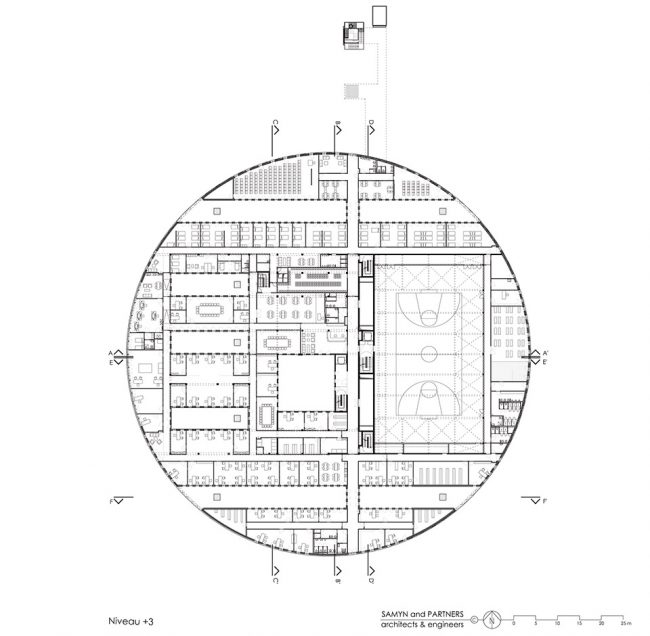 third floor plan Fire Station THOMAS PIRON CIT BLATON