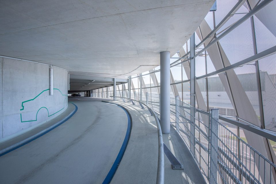 Stuttgart Airport Bus Terminal with Parking Garage P14 By wulf architekten