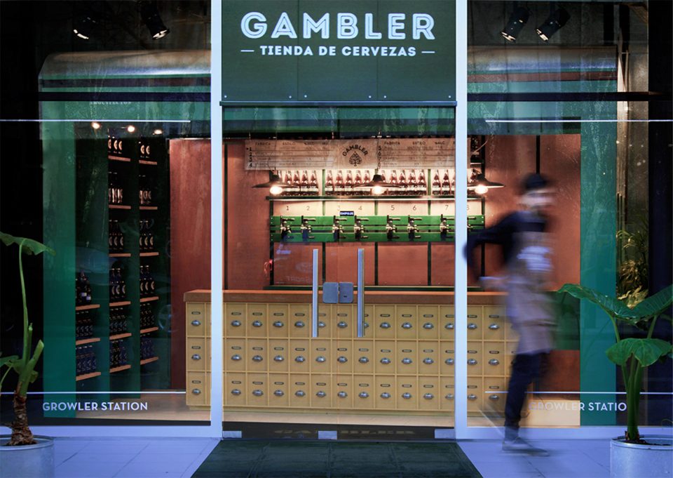 Gambler crafted beer store by Carbono Atelier