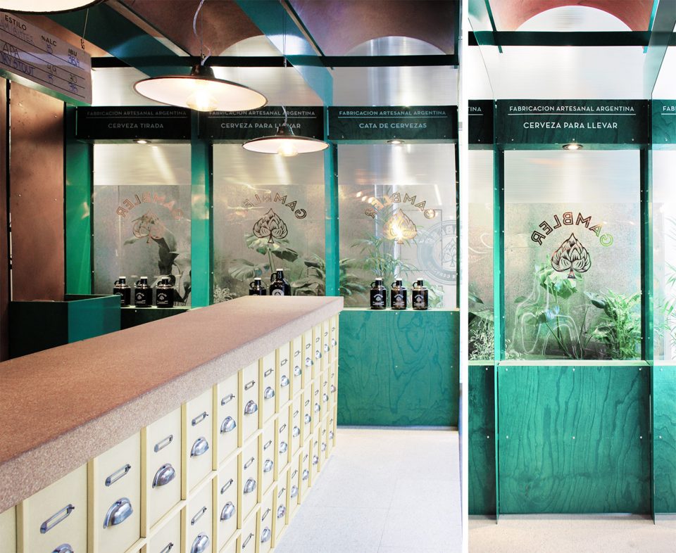Gambler crafted beer store by Carbono Atelier