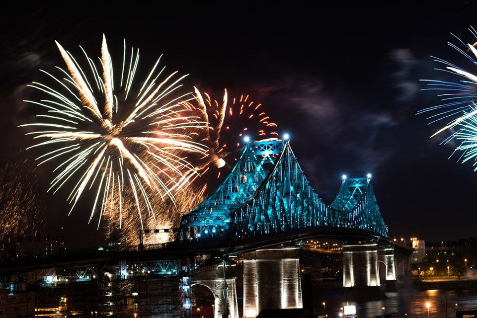 Illumination of the Jacques Cartier Bridge By Moment Factory