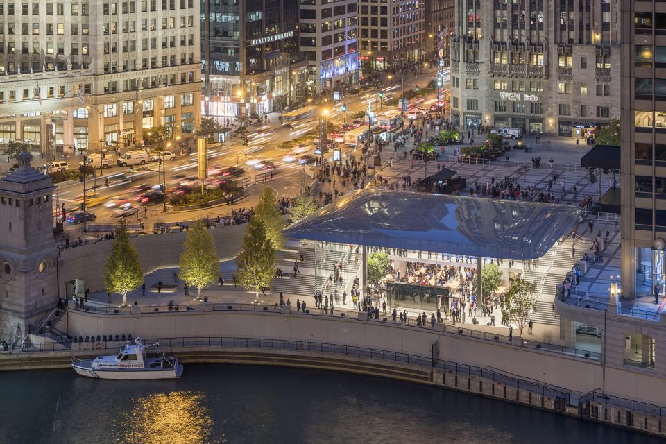 Apple Michigan Avenue reconnects Chicago to its river By Foster Partners