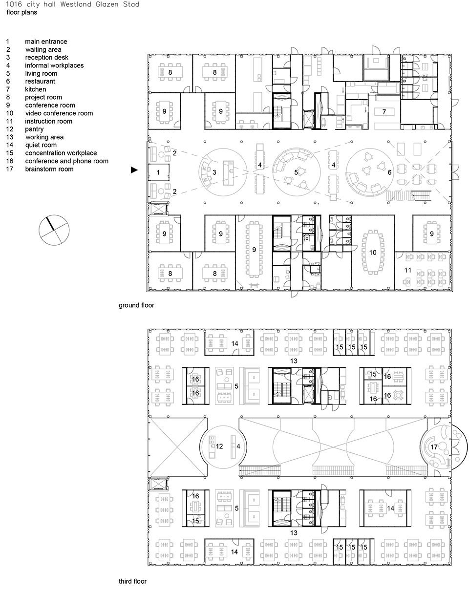 cepezed Townhall Westland Municipal office publication drawings Laan vd Glazen Stad construction