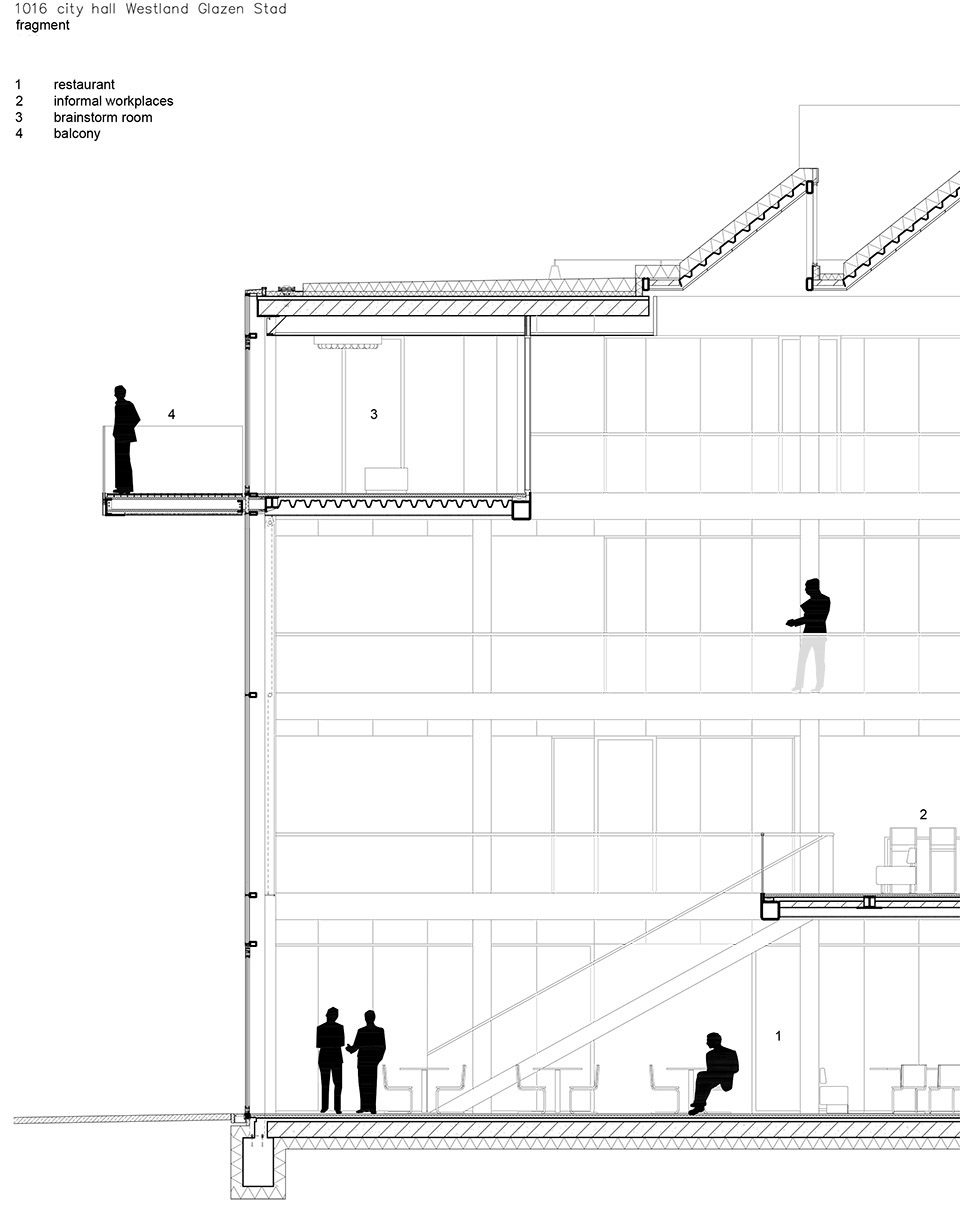 cepezed Townhall Westland Municipal office publication drawings Laan vd Glazen Stad construction