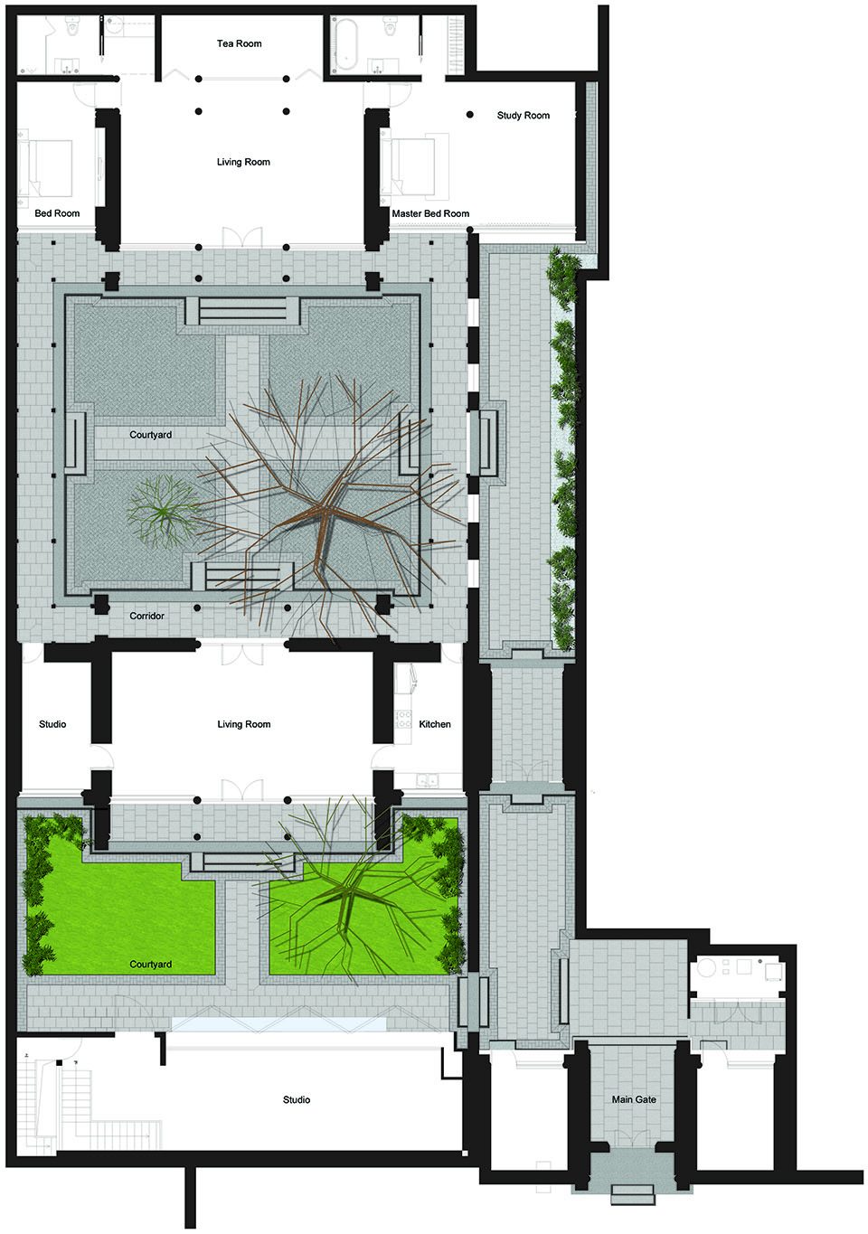 Caiguoqiang Courtyard House Renovation China by Studio Zhu Pei 1