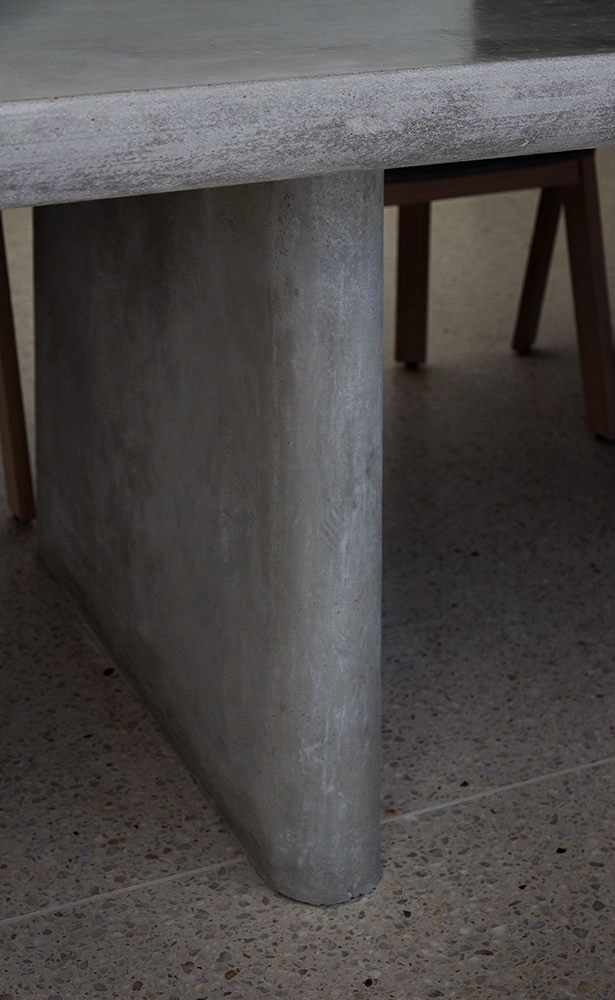 Poured Concrete Entertaining Dining Table by B.E Architecture