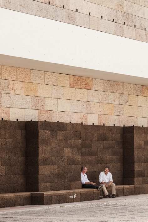 A Square in Summer cork installation by Jose Neves