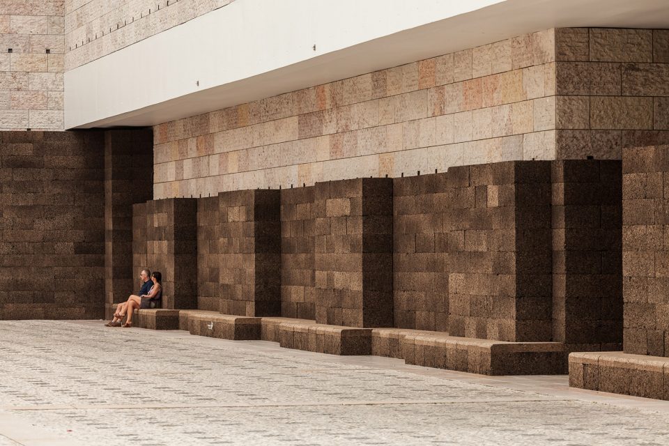 A Square in Summer cork installation by Jose Neves