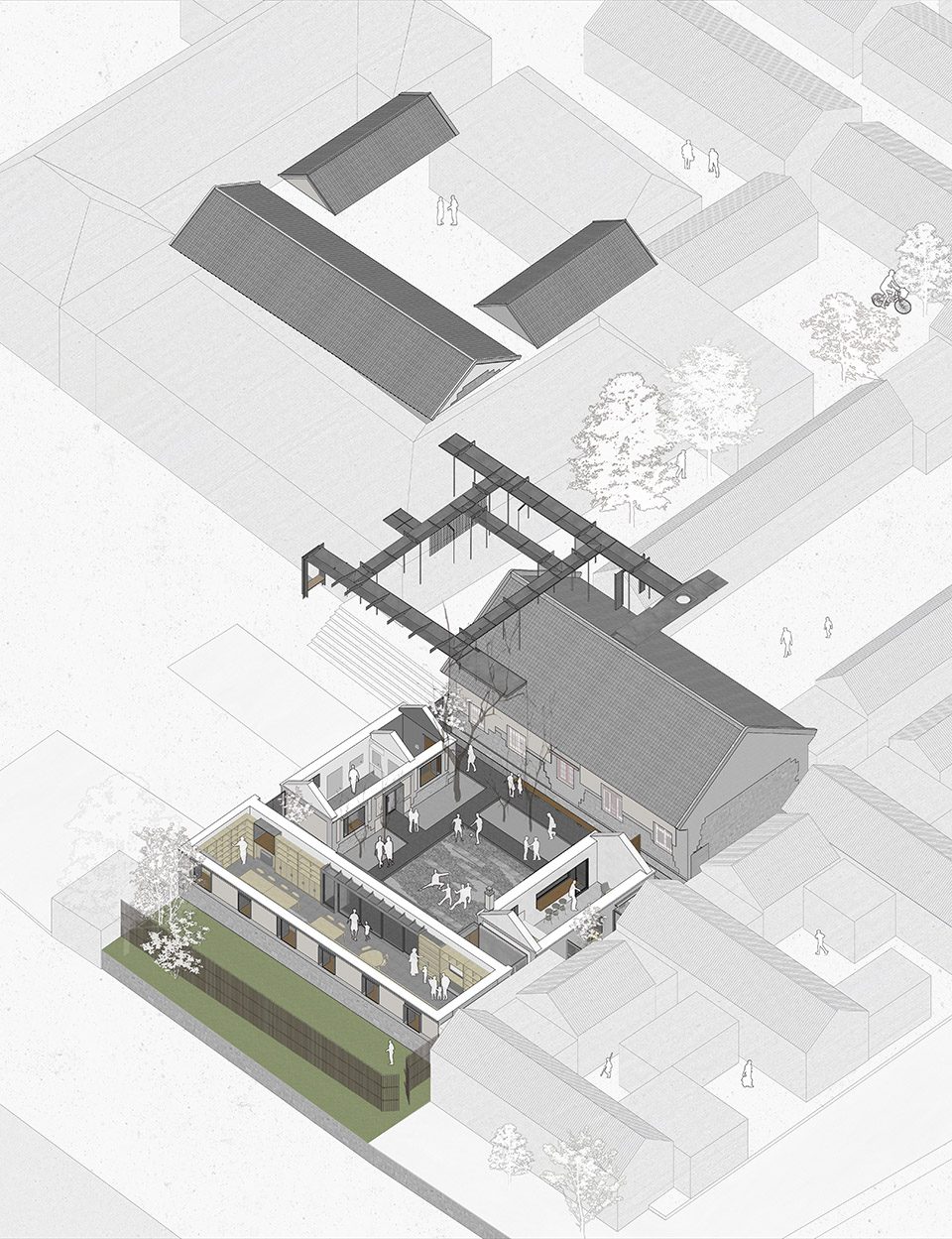 Suochengli Neighborhood Library China by Vector Architects