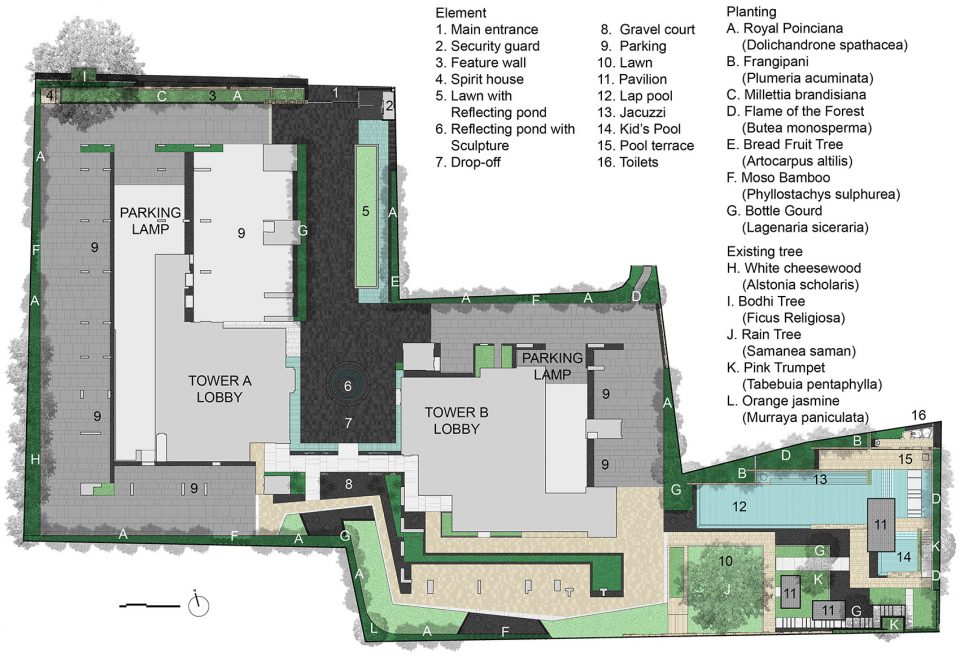 Plan Ground-Quattro-terrainsopen space