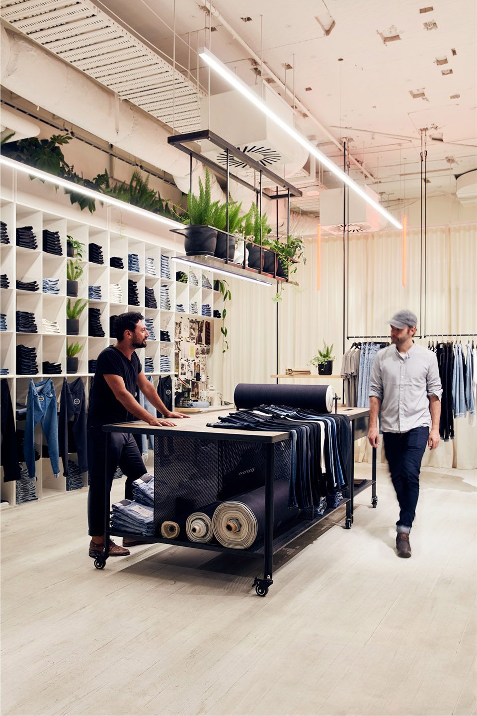 overall view Neuw Denim Flagship Breathe Architecture