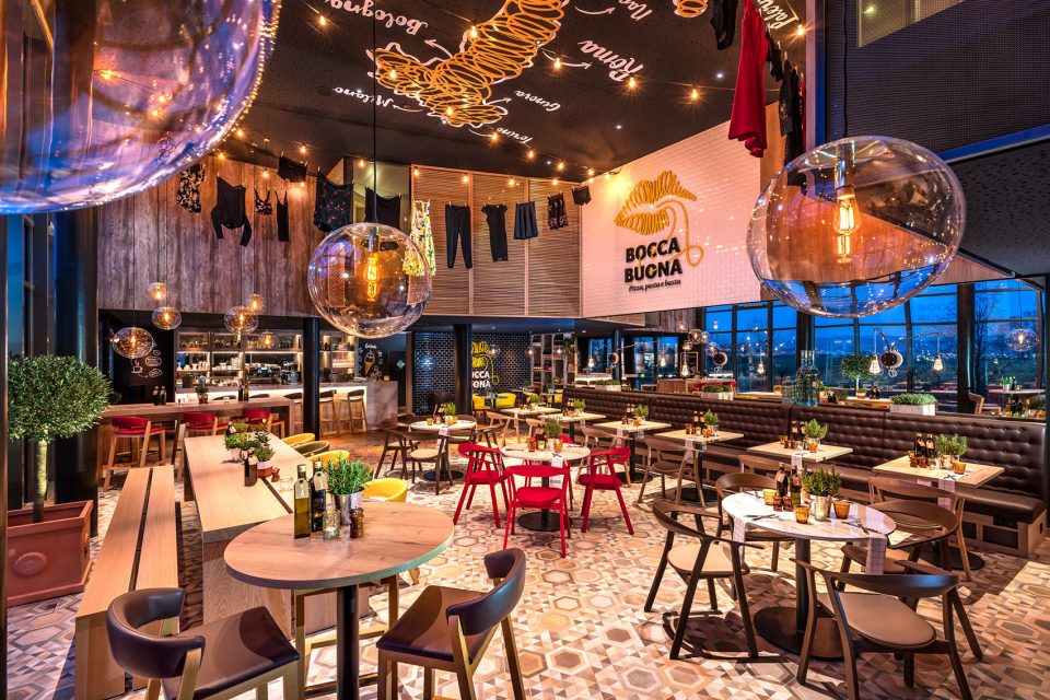 Lobby Bocca Buona Restaurant by Pinch of Design
