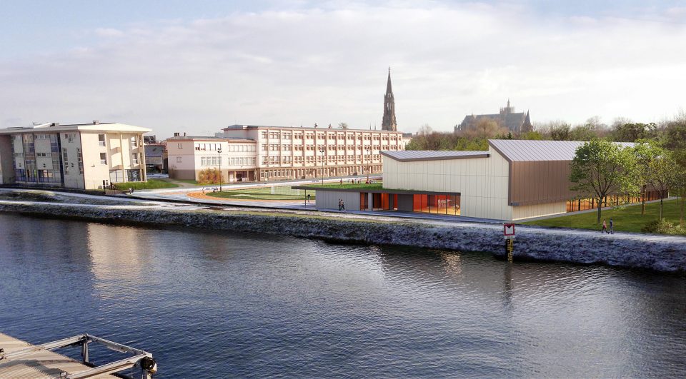 Gymnasium of the Louis de Cormontaigne High School in Metz by Engasser associates agency
