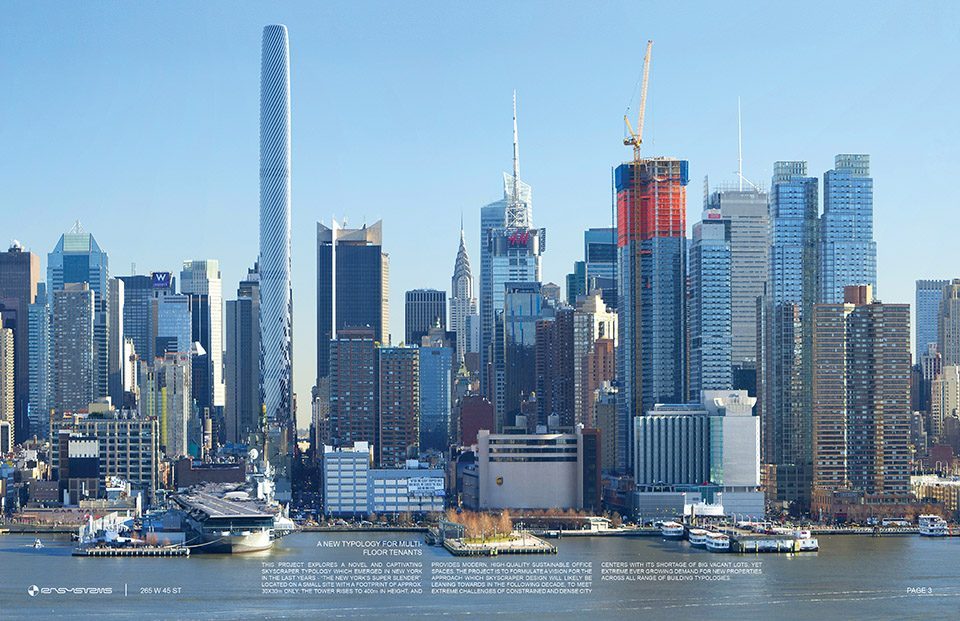 265 W 45th ST Super Slender Office Tower by RB Systems 960x621