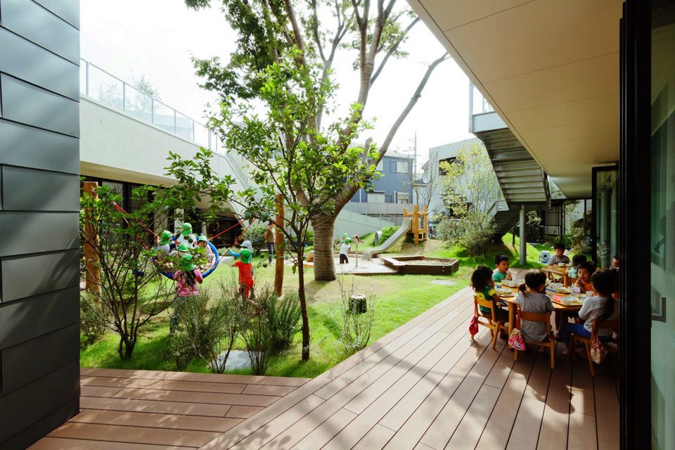 KM Kindergarten and Nursery Osaka Japan by HIBINOSEKKEI Youji no Shiro